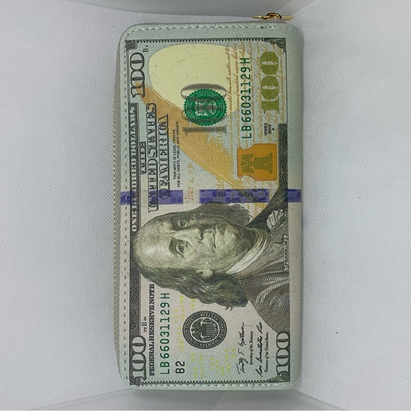 wallet hundred dollar bill ben Franklin - Picture 2 of 8